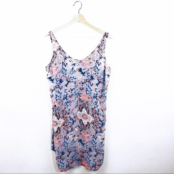 Cabi Fresco Gray Abstract Print Slip Dress Small - Picture 2 of 6